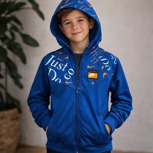 Nike Kids Just Do It Blue Hoodie